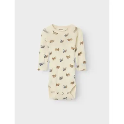 Lil'Atelier Nbmnalu Wo/Mo Ls Slim Body Lil Noos - Cream - 74
