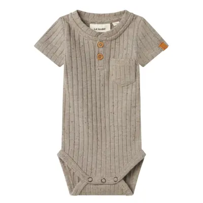 Lil'Atelier Nbmomilo Ss Slim Body Lil - Grey - 80