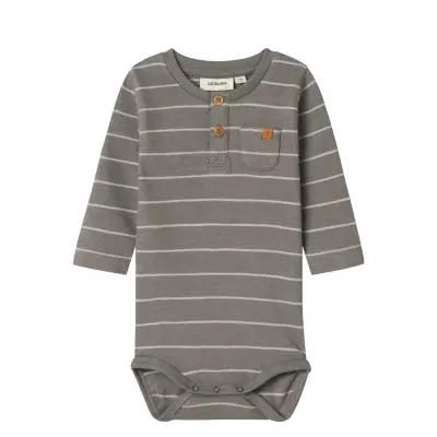 Lil'Atelier Nbmsalim Ls Slim Body Lil - Grey - 62