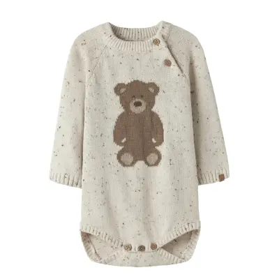Lil'Atelier Nbngalto Ria Ls Knit Body Lil - Cream - 62