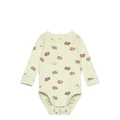 Lindex Body Fluffy Animals - Green - 68