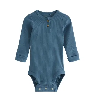 Lindex Body Henley Blå