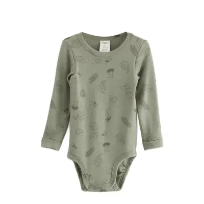 Lindex Body Merino Aop - Green - 56