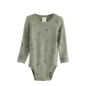 Lindex Body Merino Aop - Green - 86