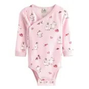 Lindex Moomin Wrap Bodysuit - Pink - 62