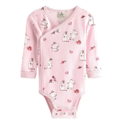 Lindex Moomin Wrap Bodysuit - Pink - 62