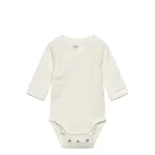 Lindex Ribbed Wrap Bodysuit - White - 44