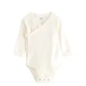 Lindex Ribbed Wrap Bodysuit - White - 50