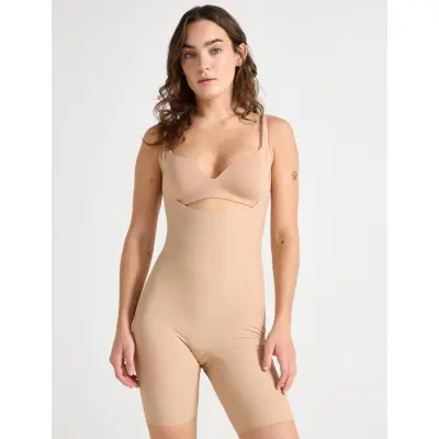 Lindex Shapewear Bodysuit Biker Open - Beige - XL