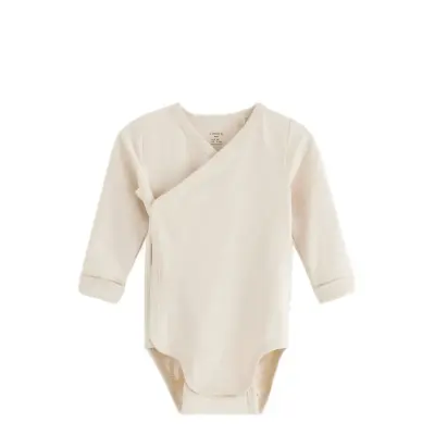 Lindex Wrap Bodysuit - Beige - 68