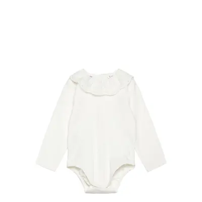 Mango Embroidered Babydoll Neck Bodystocking Vit