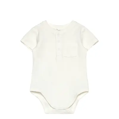 Mango Cotton Bodysuit With Mao Collar Vit