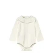 Mango Embroidered Babydoll-Neck Body - White - 1-3M