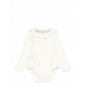 Mango Ruffle Ribbed Bodysuit Vit