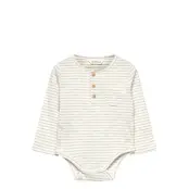 Mango Striped Cotton Bodysuit - Cream - 9-12M