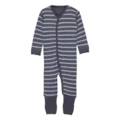 Manu - Nightwear Långärmad Bodysuit Blå Hust & Claire