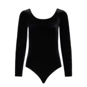 Michael Kors Velvet Ls Bodysuit Svart