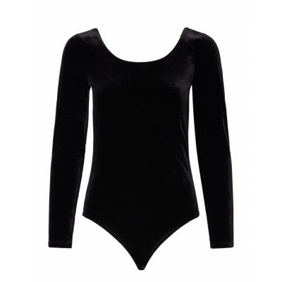 Michael Kors Velvet Ls Bodysuit Svart