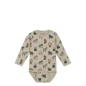 Minymo Body Ls Aop Beige