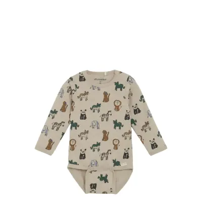 Minymo Body Ls Aop Beige