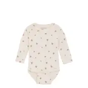 Minymo Body Ls Aop Rib - White - 68