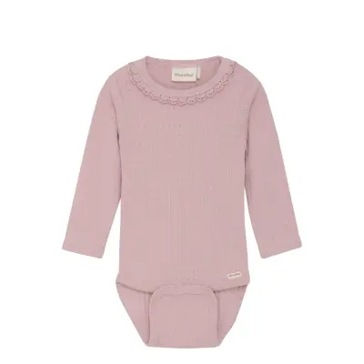 Minymo Body Ls Pointell - Pink - 68