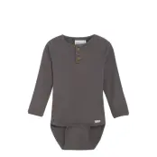 Minymo Body Ls Rib Grå