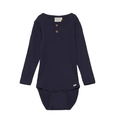 Minymo Body Ls Rib - Navy - 86