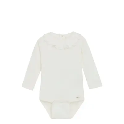 Minymo Body Ls Rib - White - 74