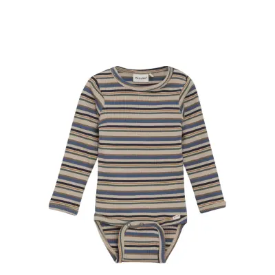 Minymo Body Ls Y/D Rib Multi/patterned