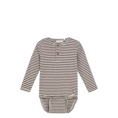 Minymo Body Ls Y/D Rib Multi/patterned