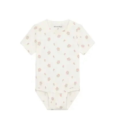 Minymo Body Ss Aop - Cream - 50