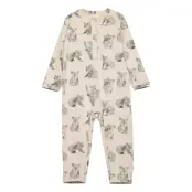 Minymo Suit Ls Aop Sweat Beige
