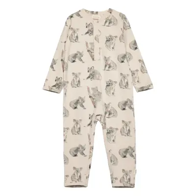 Minymo Suit Ls Aop Sweat Beige