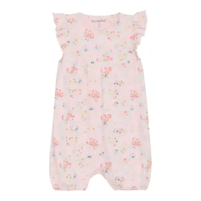 Minymo Suit Ss Aop Rib - Pink - 62