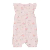 Minymo Suit Ss Aop Rib - Pink - 68