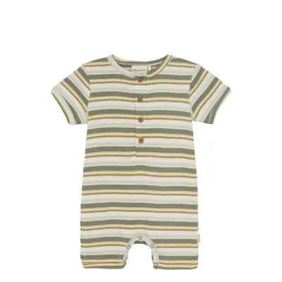 Minymo Suit Ss Y/D Rib - Green - 62