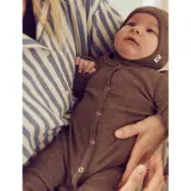 Müsli by Green Cotton Woolly Rib Bodysuit - Brown - 86