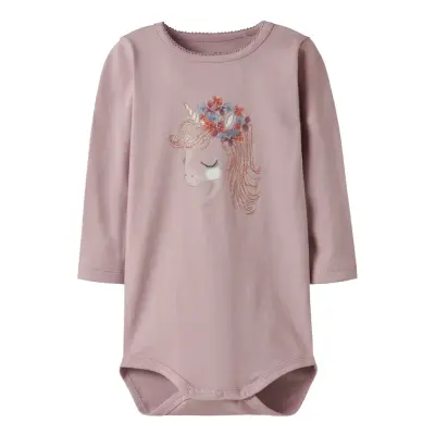 name it Nbfnicorn Ls Body Box - Pink - 62