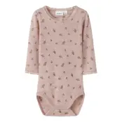 name it Nbfwang Wool Needle Ls Body Noos - Pink - 68