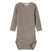 name it Nbfwang Wool Needle Ls Body Solid Noos - Grey - 62