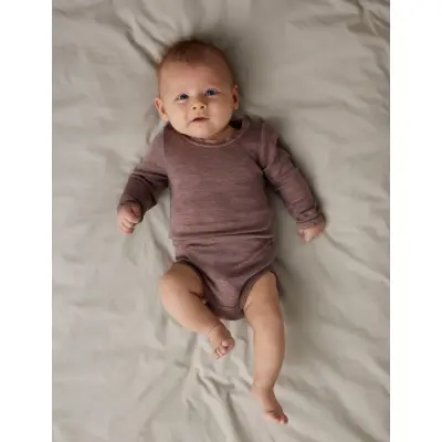 name it Nbfwang Wool Needle Ls Body Solid Noos - Pink - 62