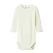 name it Nbfwang Wool Needle Ls Body Solid Noos - White - 68