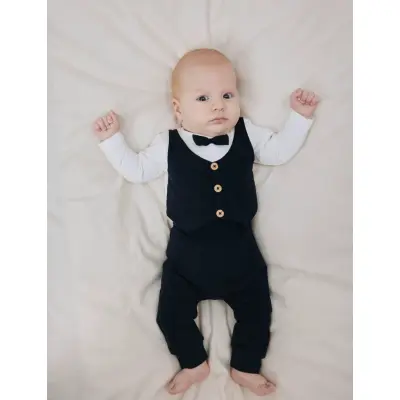 name it Nbmadam Ls Body Set Noos - Navy - 80