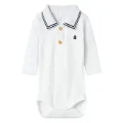 name it Nbmfriman Ls Polo Body - White - 50