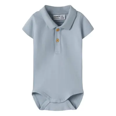 name it Nbmhofman Ss Polo Body - Blue - 74