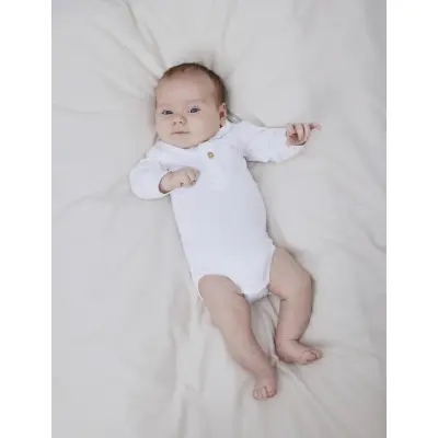 name it Nbmholger Ls Polo Body Noos - White - 80