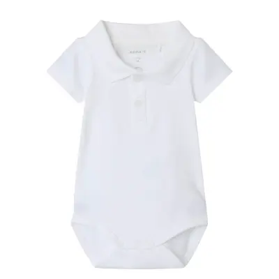 name it Nbmholger Ss Polo Body - White - 68