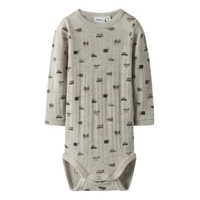 name it Nbmwang Wool Needle Ls Body Noos - Grey - 50