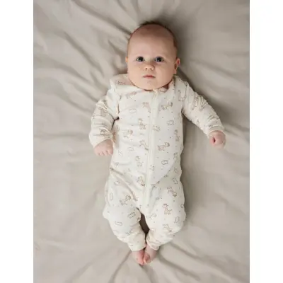name it Nbnnightsuit 2P Zip Ff Jet Giraffe Noos - Beige - 62